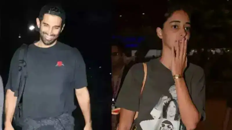 Ananya Panday, Aditya Roy Kapur flash big smiles as they return to Mumbai post Lisbon vacation