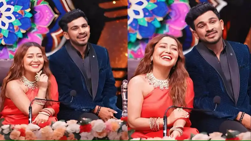 Neha Kakkar radiates happiness on meeting ‘Gulabi Sadi’ singer Sanju Rathod on ‘Superstar Singer 3’