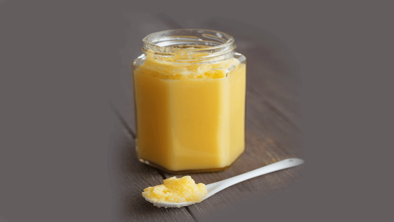 Ghee kept in a jar