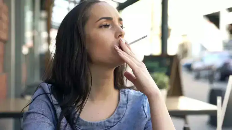 smoking woman