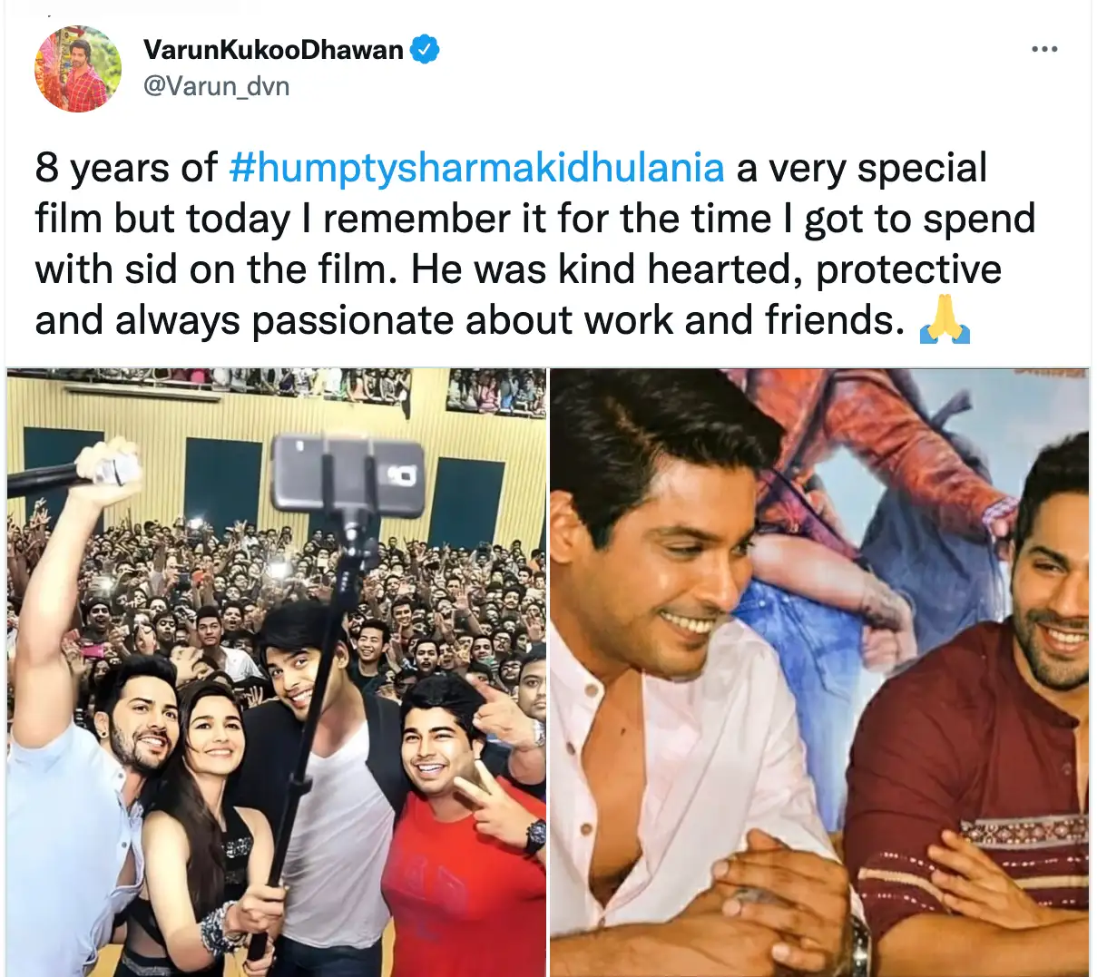 Sidharth Shukla and Varun Dhawan