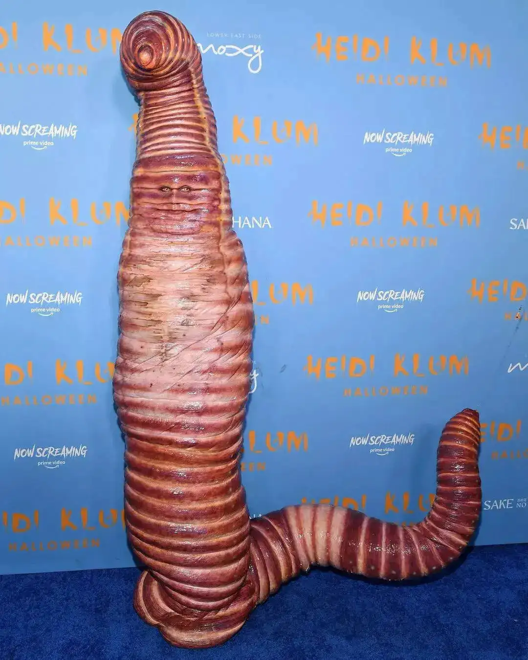 Supermodel Heidi Klum's 'Worm' costume