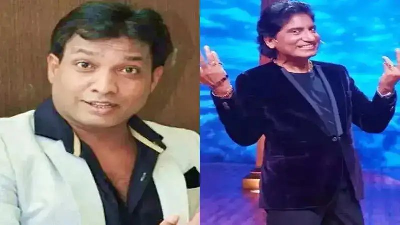 Sunil Pal dismisses a fan after he asks for a selfie at Raju Srivastava’s funeral