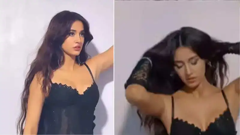 Disha Patani raises temperature in a sizzling black outfit, Tiger Shroff’s sister Krishna Shroff reacts