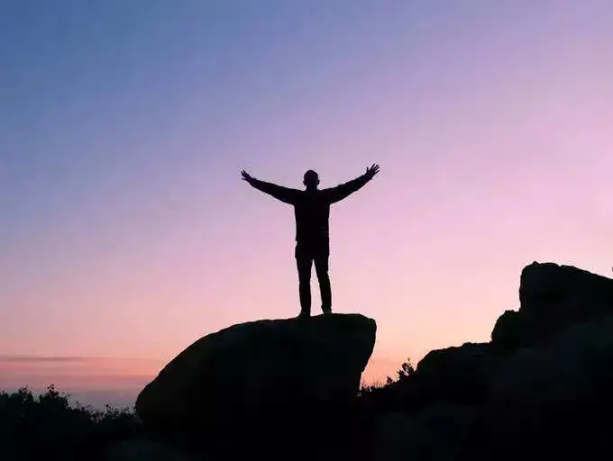 A man standing on a rock