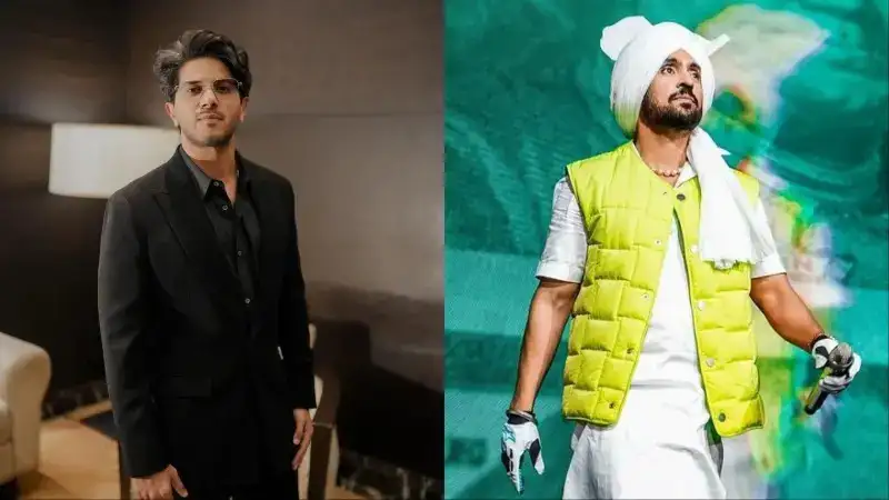 Dulquer Salmaan enjoys at Diljit Dosanjh's Dil-Luminati India Tour in Hyderabad; watch