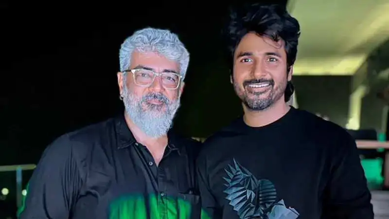 Siva Karthikeyan shares a fan boy moment with Ajith Kumar