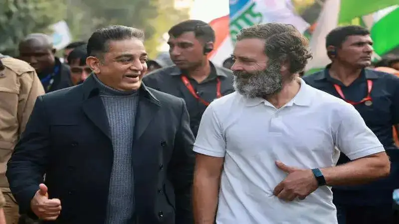 Kamal Haasan joins Rahul Gandhi in 'Bharat Jodo Yatra' in New Delhi, shares pictures on social media