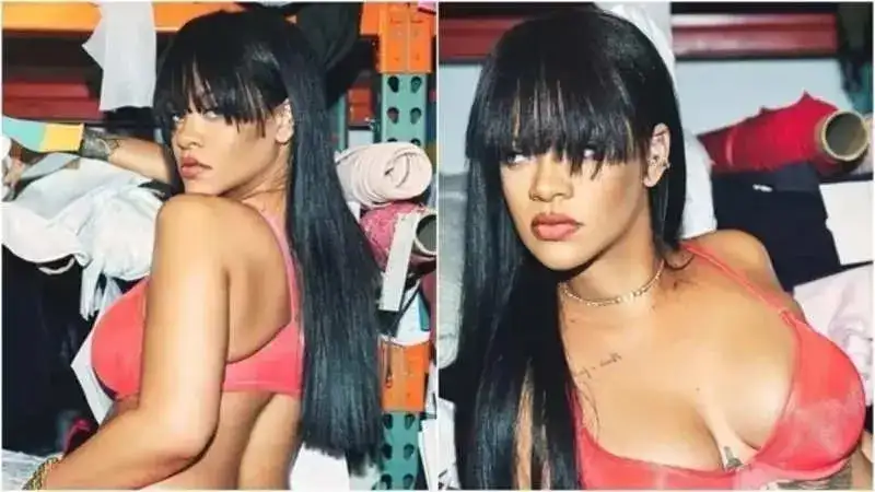 Fans hail Rihanna for baring baby bump in a Savage X Fenty shoot in orange bikini. See pics