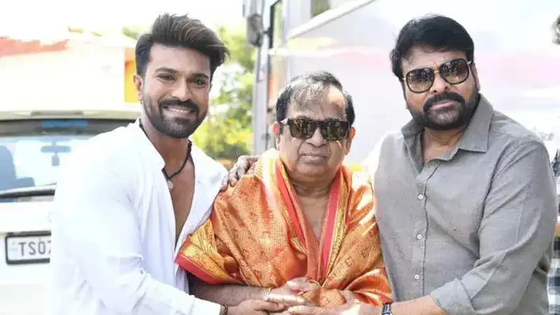 Ram Charan's new hairstyle from recent photo with Brahmanandam and Chiranjeevi goes viral