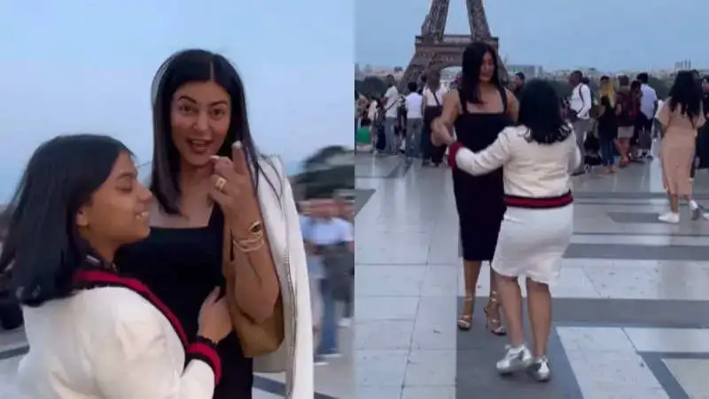 Sushmita Sen dances in front of Eiffel Tower with daughter Alisah before she leaves to study abroad