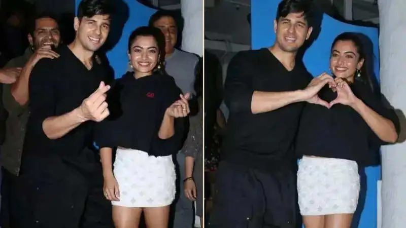 Sidharth Malhotra and Rashmika Mandanna papped at the ‘Mission Majnu’ bash!