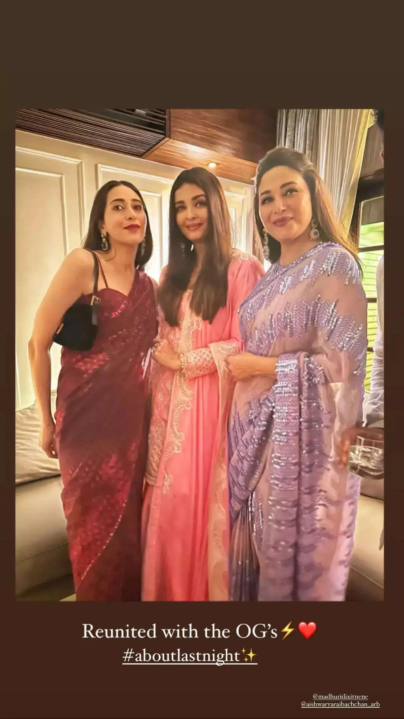 Karisma Kapoor, Aishwarya Rai Bachchan and Madhuri Dixit