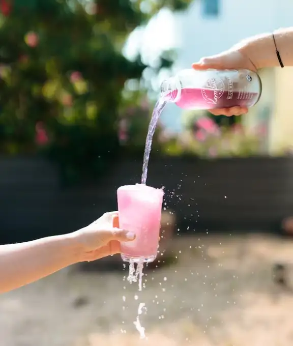 Pink kombucha