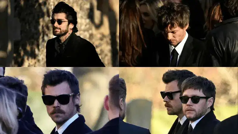 One Direction members bid final farewell to Liam Payne at his funeral in the UK