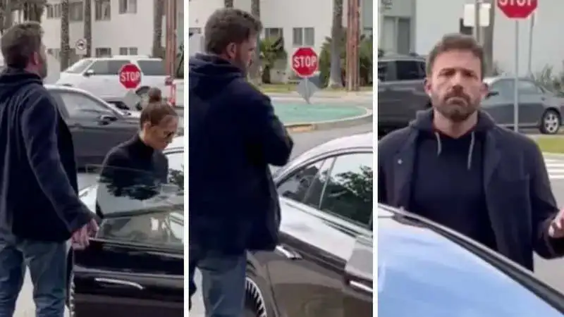 Ben Affleck spotted looking upset with Jennifer Lopez, seen slamming car door