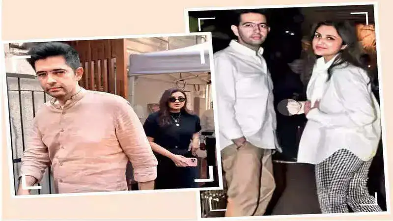 Parineeti Chopra and Raghav Chadha spotted together at Delhi airport