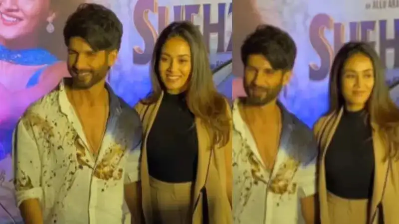 Shahid Kapoor shields wife Mira Rajput from crowd as they exit post ‘Shehzada’ screening