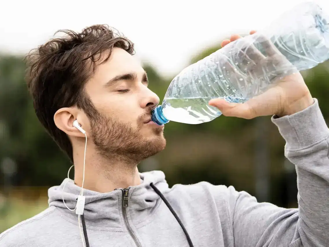 Person drinking water