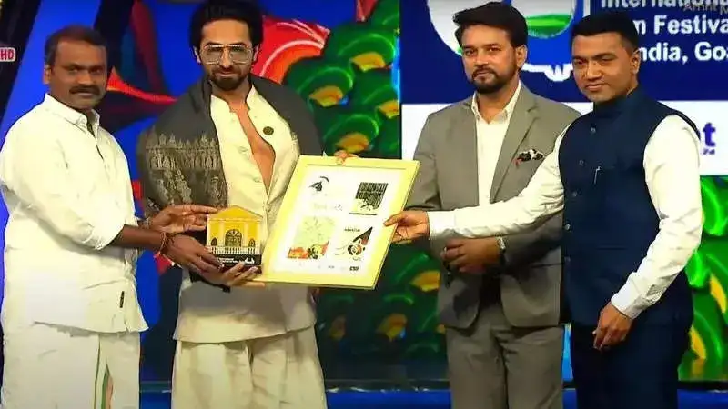 Ayushmann Khurrana honoured at 53rd IFFI in Goa for being the biggest ‘Disruptive and Game Changer in Hindi cinema’!