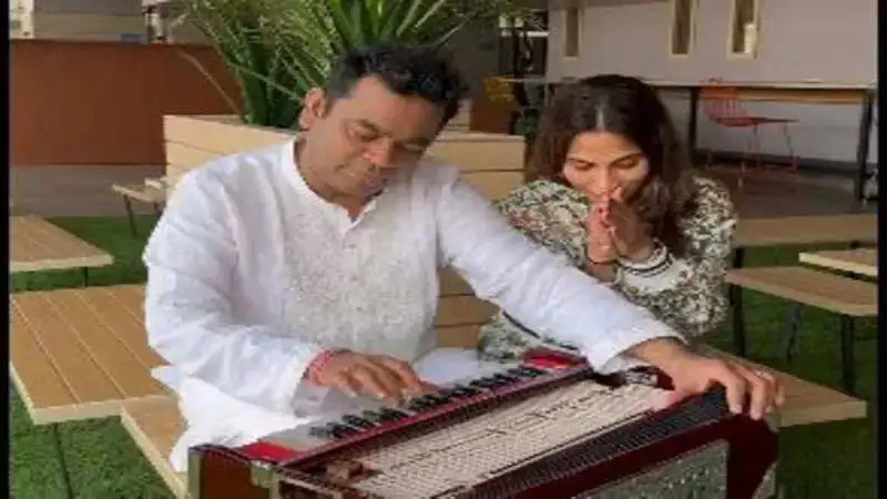 A.R. Rahman jams with director Aishwarya Rajnikanth for 'Lal Salaam'; Watch here!