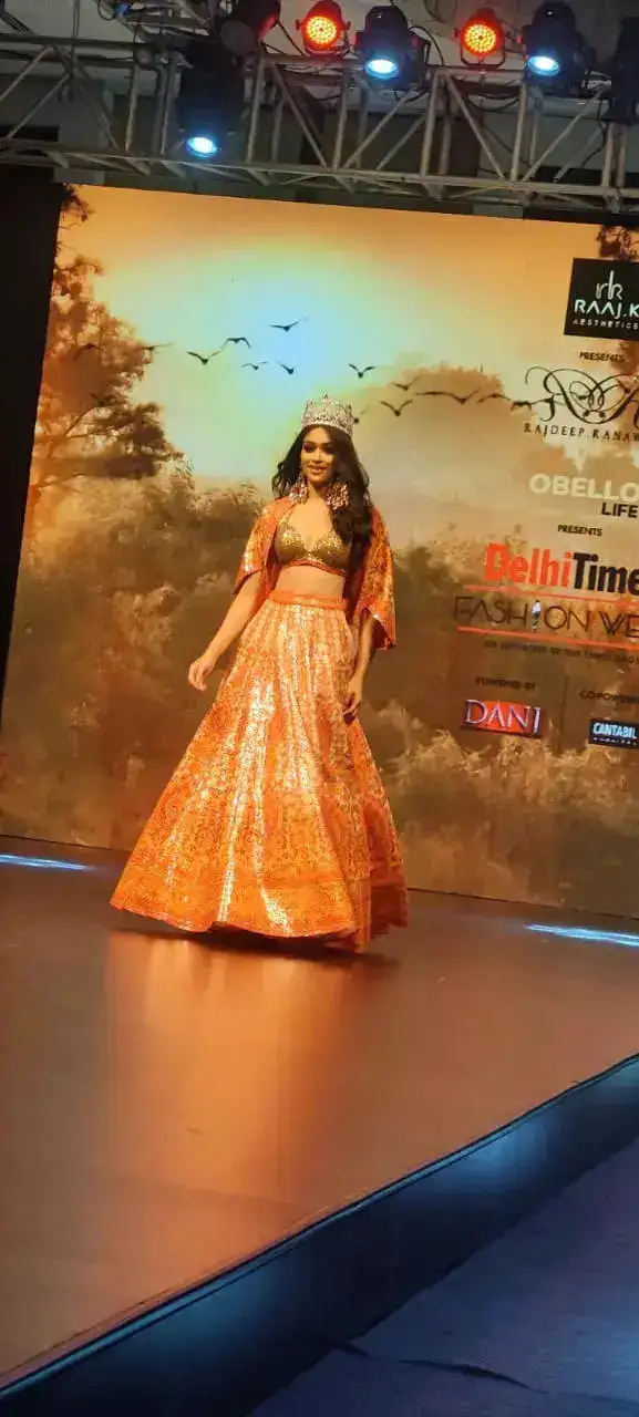 Nandini Gupta at Delhi Times Fashion Week.