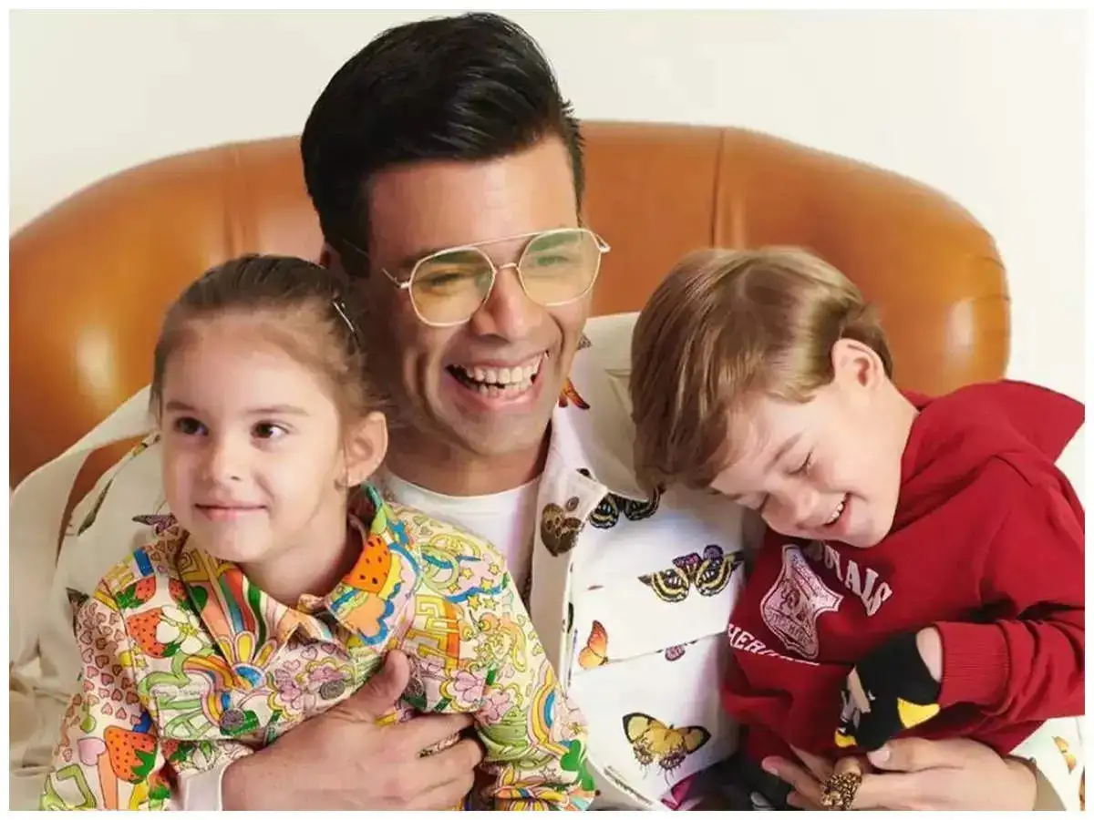 karan johar with kids.