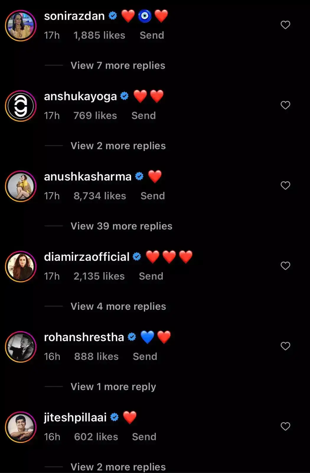 Celebs comment on Raha