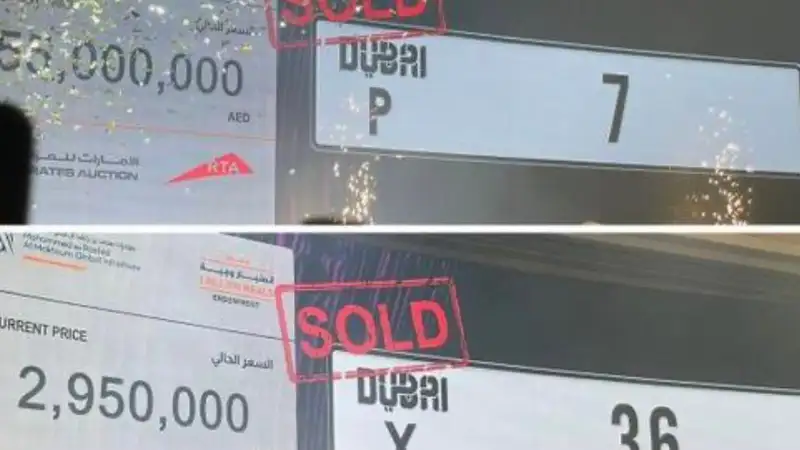 At the 'Most Noble Numbers' auction, a Dubai 'P7' car number plate sold for a record Rs 122.6 crores