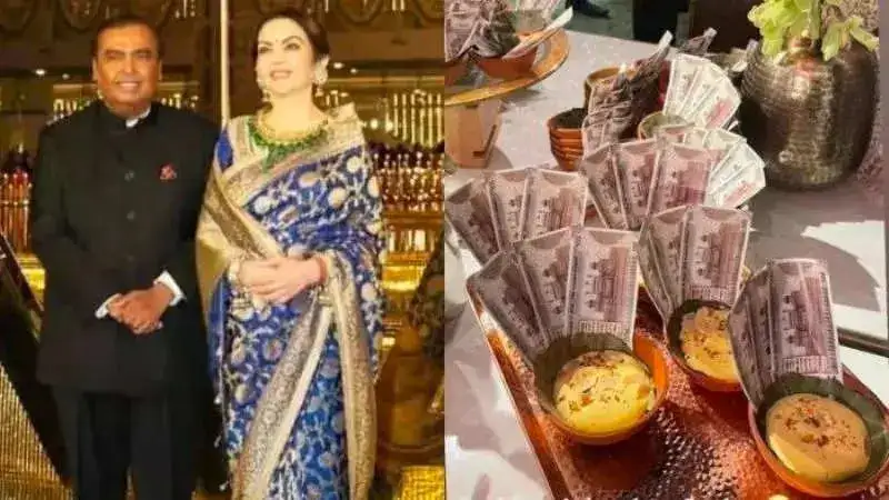 Mukesh Ambani and Nita Ambani served guests 'halwa' with Rs. 500