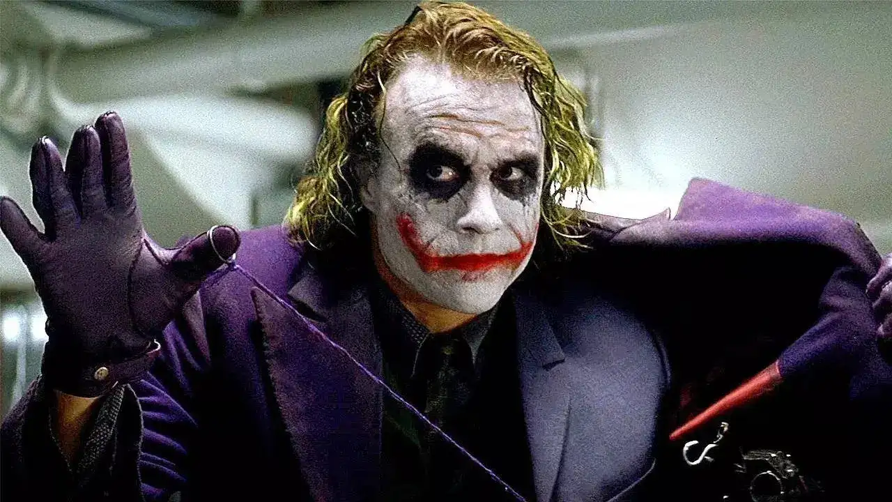 Heath Ledger as the Joker in The Dark Knight