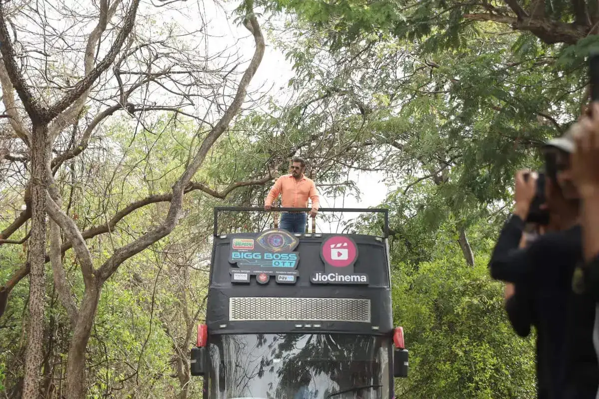 Salman Khan arriving at the Bigg Boss OTT launch event in style