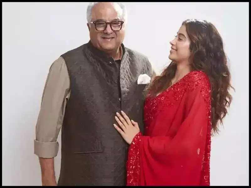 boney kapoor and janhvi kapoor.