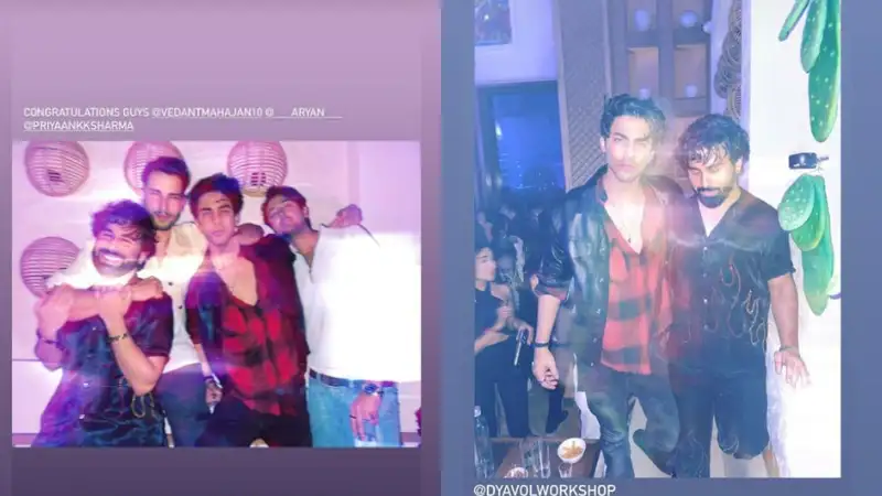 Shah Rukh Khan's son Aryan Khan parties with Orhan Awatramani in Mumbai, pics go viral