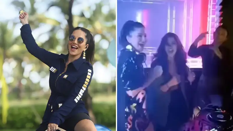 Sunny Leone turns DJ for a party in black mini dress, fans love her new talent