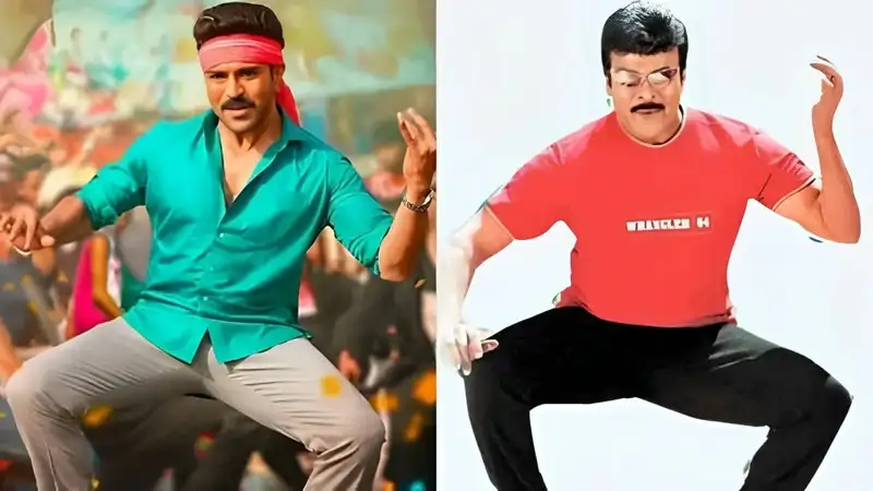 Wow! Ram Charan recreates Chiranjeevi's famous veena step in ‘Raa Macha Macha’ song