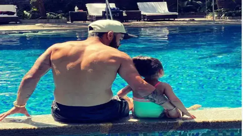 Virat Kohli and daughter Vamika enjoy pool time, fans call it ‘cute max’