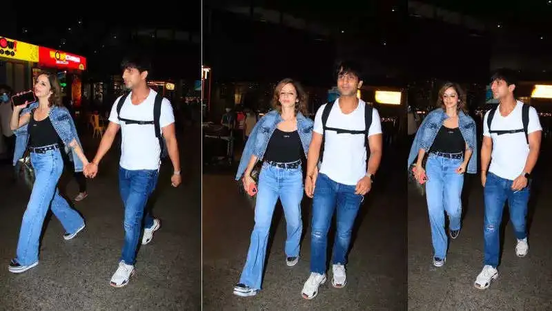 Sussanne Khan and Arslan Goni are major couple goals as they are photographed together at Mumbai Airport