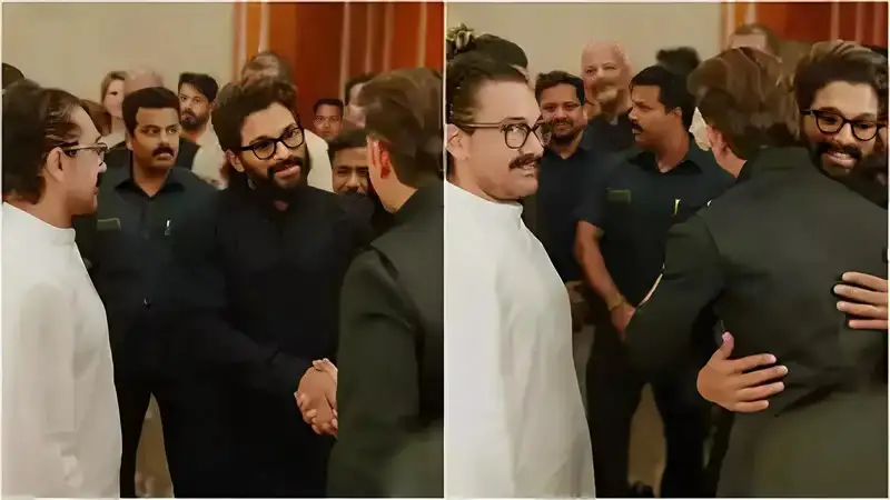 Aamir Khan, Hrithik Roshan and Allu Arjun share heartwarming embrace at Madhu Mantena's wedding