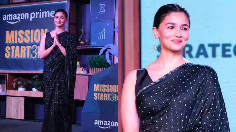 Alia Bhatt radiates elegance in a minimalistic black-and-white ensemble for an event