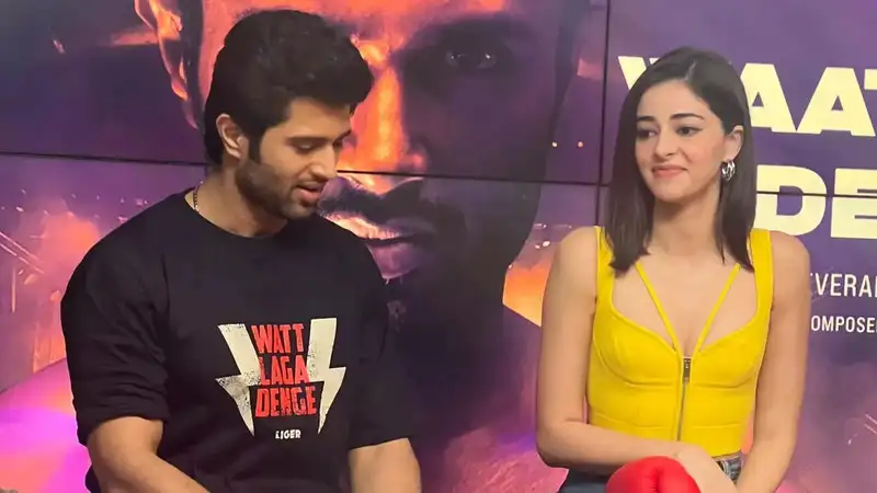 Vijay Deverakonda and Ananya Panday dance on ‘Waat Laga Denge’ as they launch the song at Mirchi office