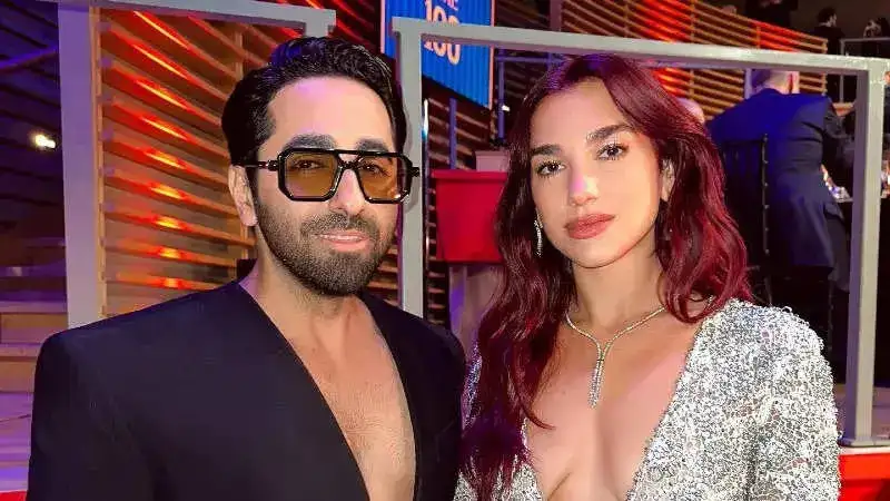 Ayushmann Khuranna joins Dua Lipa at TIME 100 Gala in New York. See pics