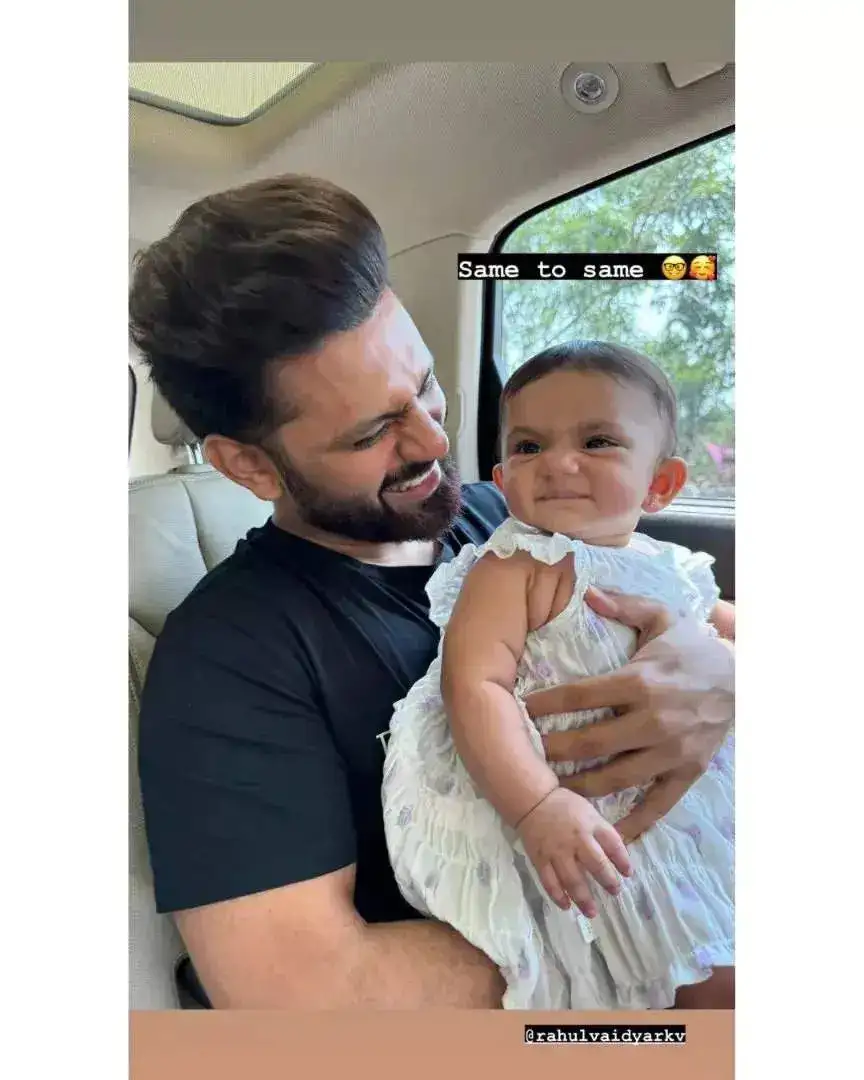 Rahul Vaidya with daughter Navya