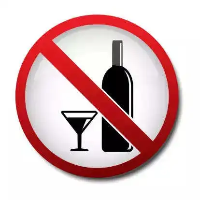 no alcohol