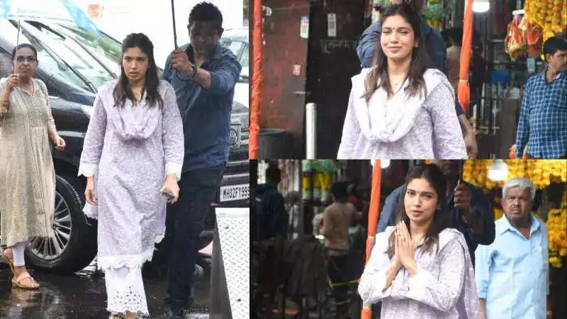 Bhumi Pednekar visits the Siddhivinayak temple with sister Samiksha