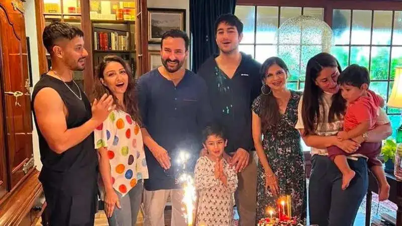 Saif Ali Khan's birthday bash photos had the cutest Taimur- Jehangir moment!