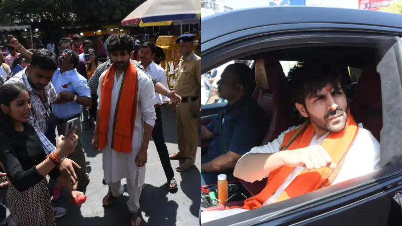 Kartik Aaryan visits Siddhi Vinayak temple to seek blessings for Shehzada, gets challan from cops. See pics