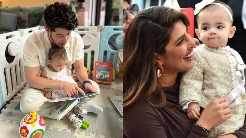 Nick Jonas teaches baby Malti to read. Priyanka shares adorable moments on Father's Day