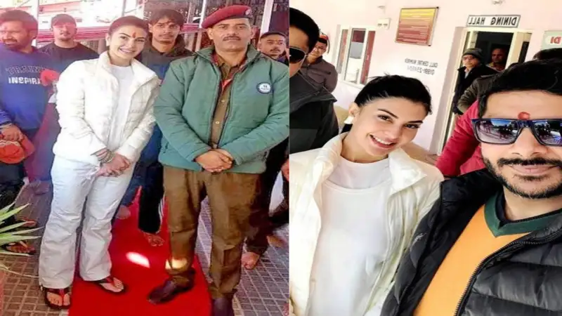 Jacqueline Fernandez prays at the Mata Vaishno Devi shrine while facing extortion allegations