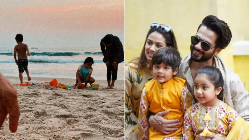 Shahid Kapoor's Friday is all about spending time with kids Misha, Zain at the beach. See pic